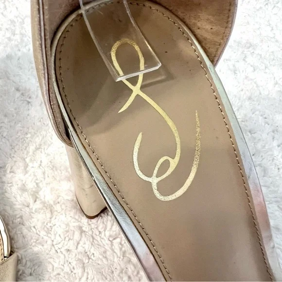 Sam Edelman Yaro Sandal Women's gold bronze Leather Ankle Strap holidays 9M - Picture 6 of 11